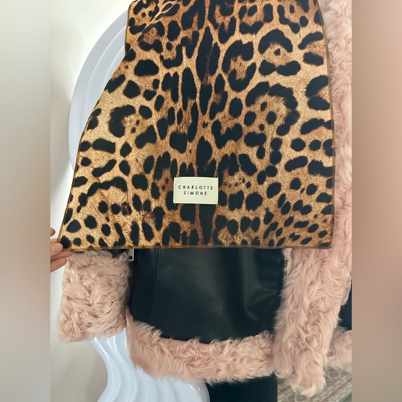 Charlotte Simone Bowie leather fur trim Jacket - Picture 8 of 8